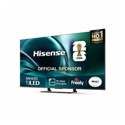 Hisense TV with FIFA sponsorship logo on a white background