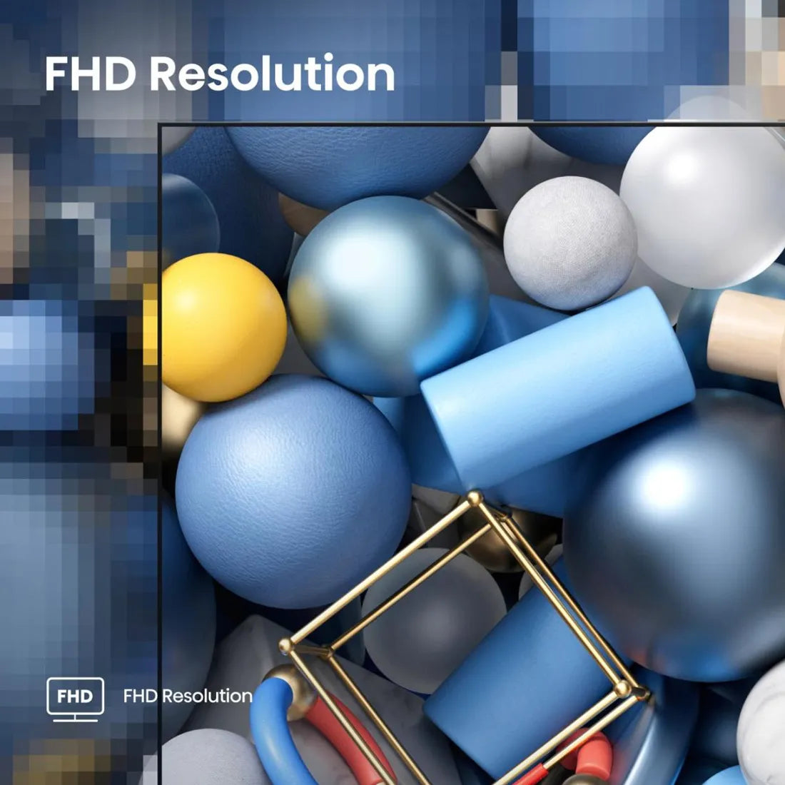 Close up showing Full HD resolution detail and sharp image quality on Hisense A5Q TV