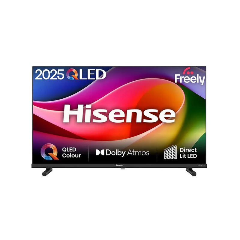 Hisense A5Q QLED Full HD Smart TV front view showing slim bezel design
