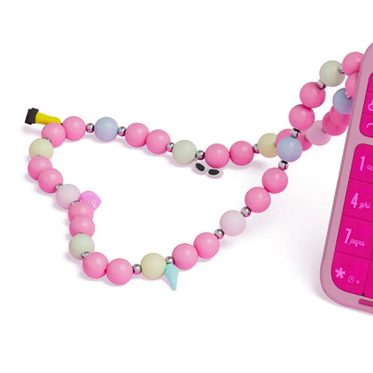 Beaded accessory included with HMD Barbie Flip Phone