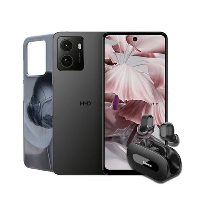 HMD Pulse 4G bundle with black phone, Icon case and Baseus EZ10 earbuds