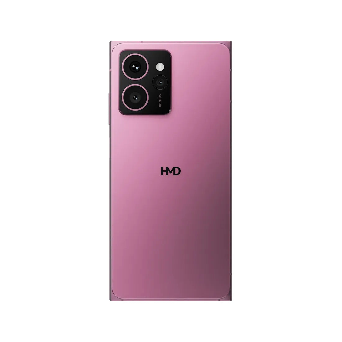 HMD Skyline 5G smartphone rear view in pink with camera module