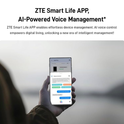 ZTE U60 5G Mobile WiFi7 Hotspot, 5000mAh Battery, 3.5” Easyuse Touchscreen