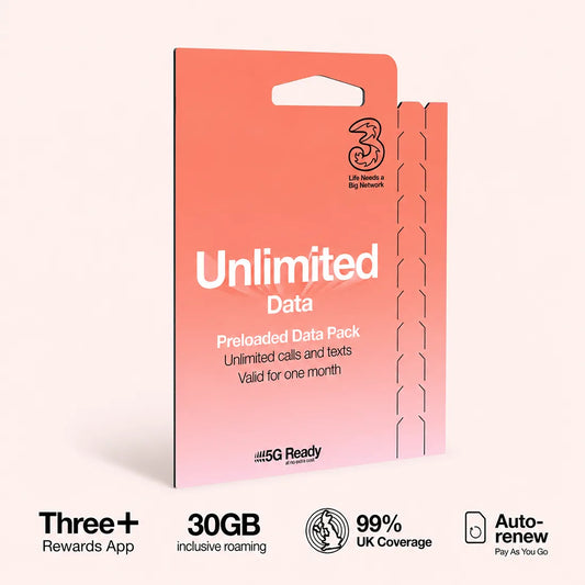 Three Mobile PAYG Voice SIM Pack | Unlimited | £35