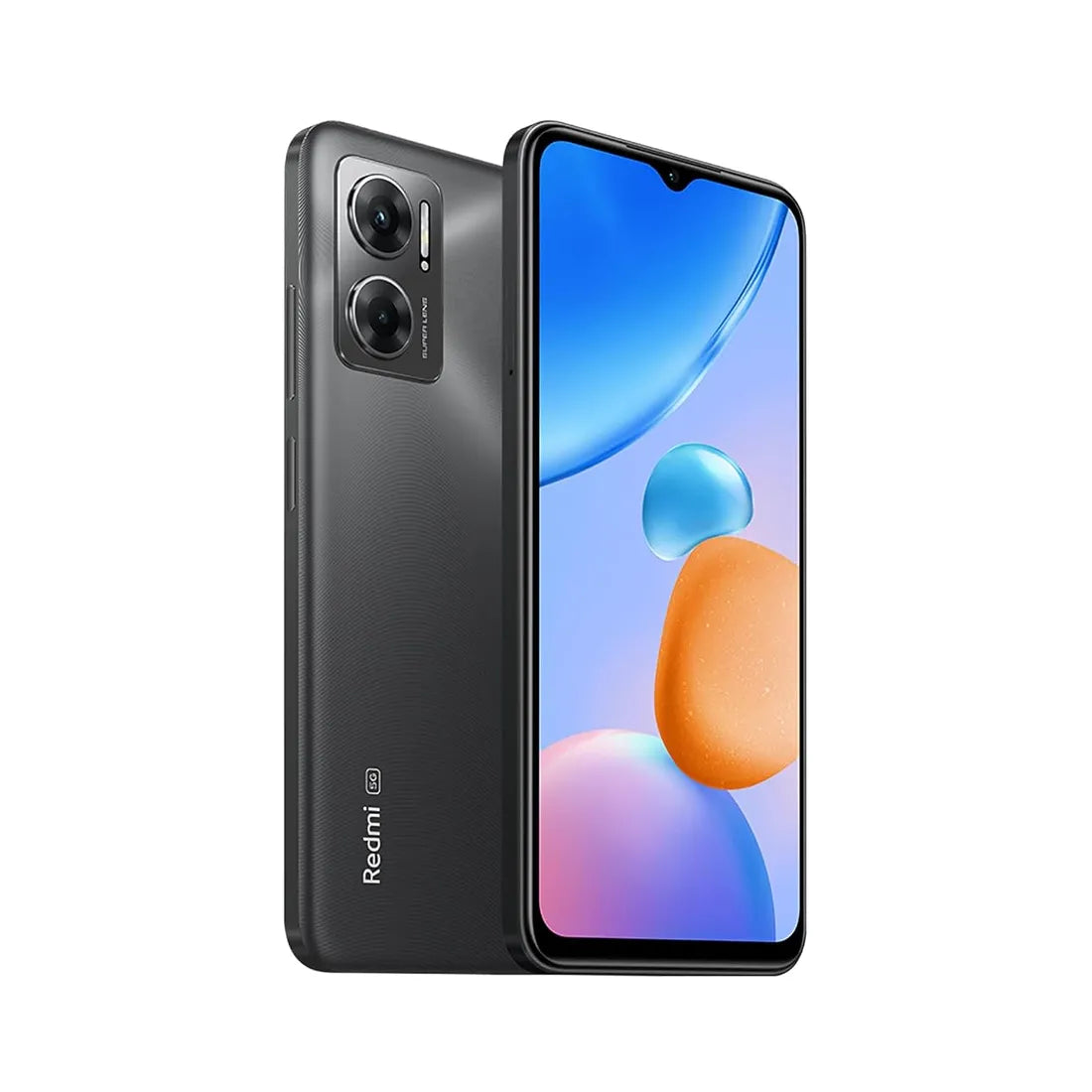 Angled view of Xiaomi Mi 10 5G smartphone showing screen and rear camera design