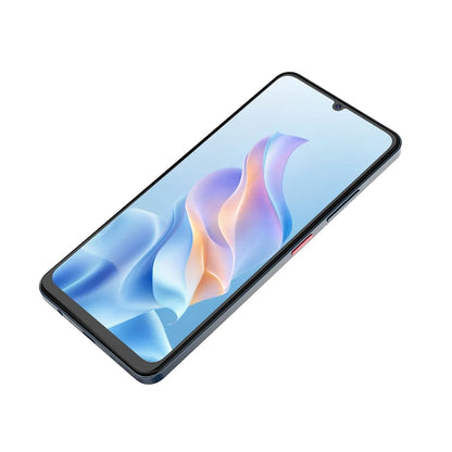 ZTE Blade A76 angled front view showing curved edges and display screen