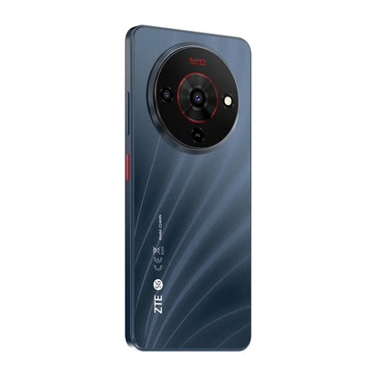 ZTE Blade A76 rear panel view showing blue finish and camera housing