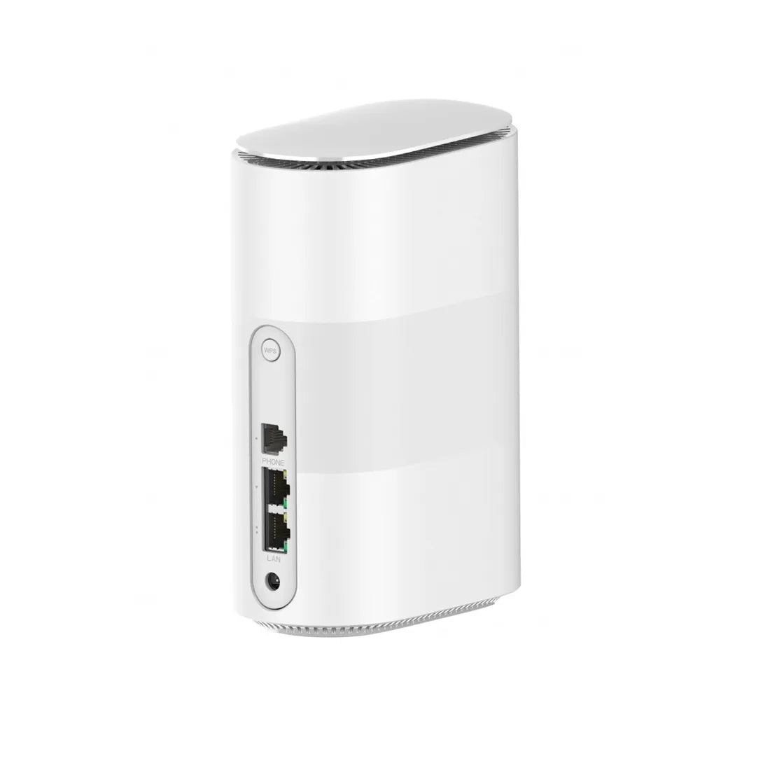 ZTE G5B 5G WiFi 6 whole home router angled rear view highlighting port layout and compact design
