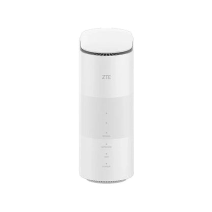 ZTE G5B 5G WiFi 6 whole home router single unit front view with status indicators
