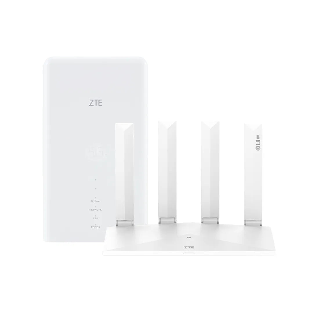 ZTE MC889 and T300 5G outdoor antenna and router bundle front view for high-speed rural broadband
