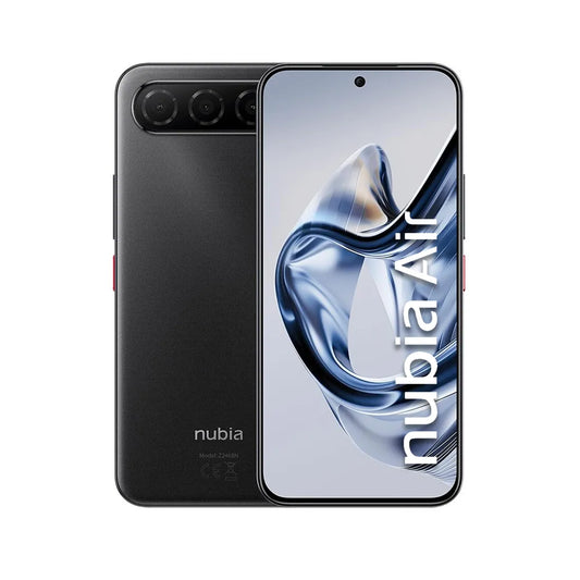 ZTE Nubia Air 5G smartphone front and rear view in black finish