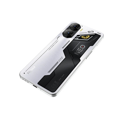 ZTE Nubia Neo 3 angled front display view in white finish