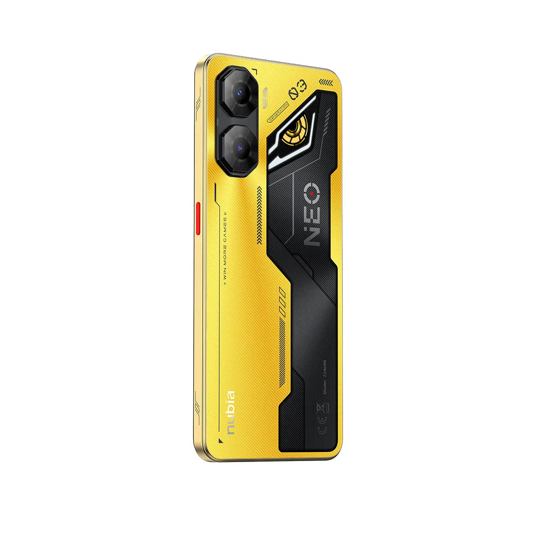 ZTE Nubia Neo 3 rear panel view in yellow colour variant