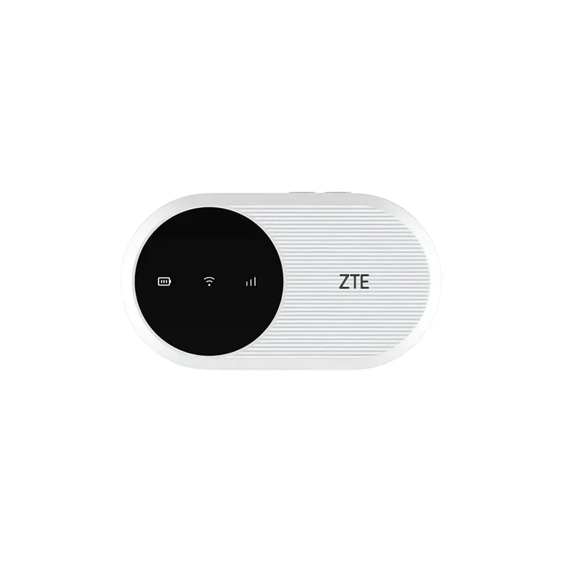 ZTE U10 4G portable WiFi hotspot front view showing status display and compact design on white background